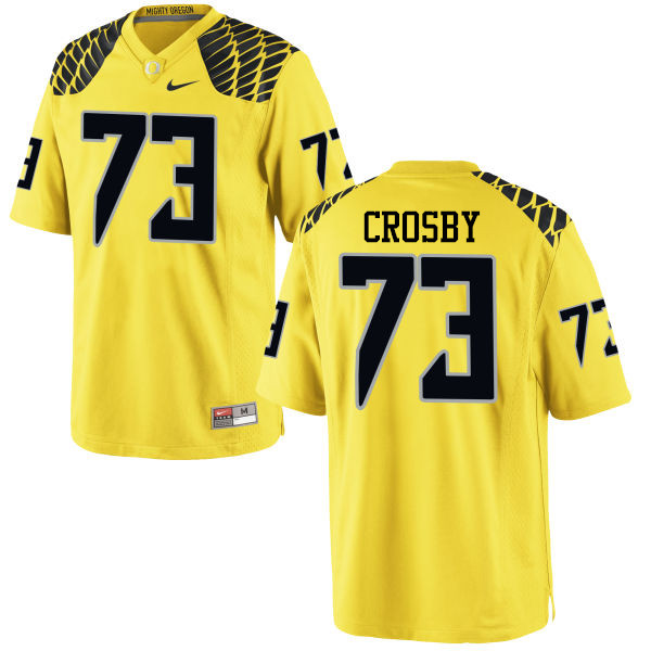 Men #73 Tyrell Crosby Oregon Ducks College Football Jerseys-Yellow